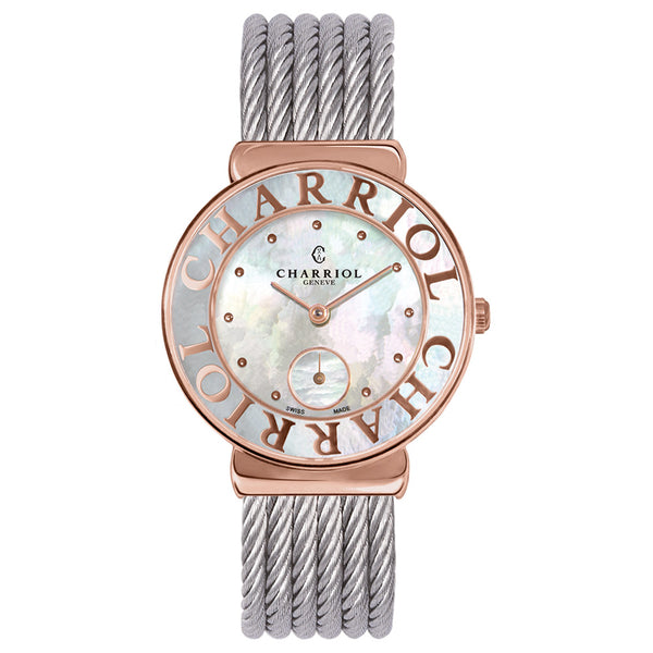 Charriol St-Tropez White Mother of Pearl Watch