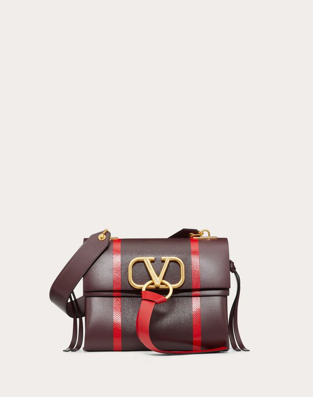 Small Vring Shoulder Bag With Inlaid Stripes by Valentino Garavani