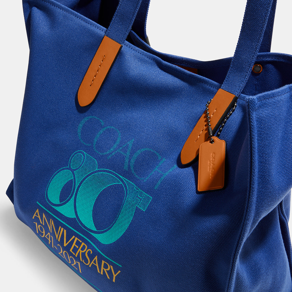 COACH Monogram-jacquard Denim Tote Bag in Blue