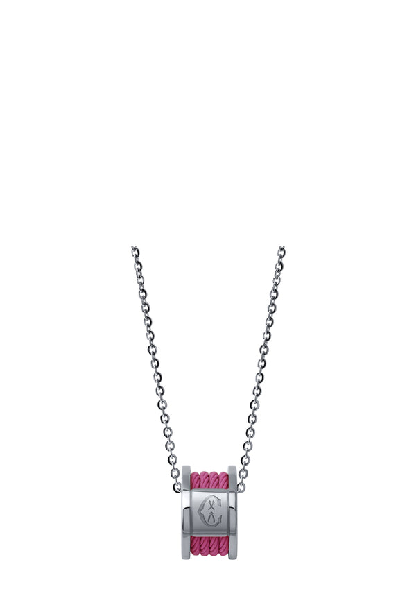 Charriol Forever Steel Pink Cable Necklace