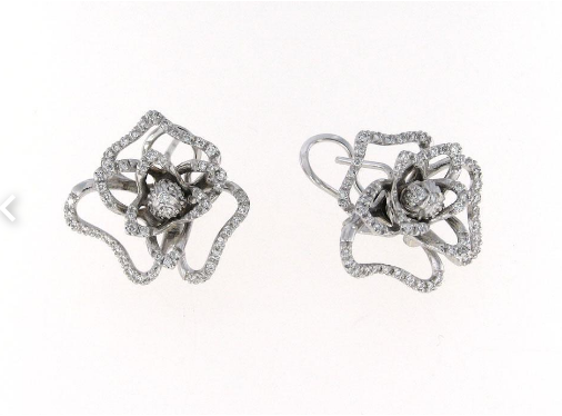 Roberto Coin White Earrings With Diamonds +Rubies