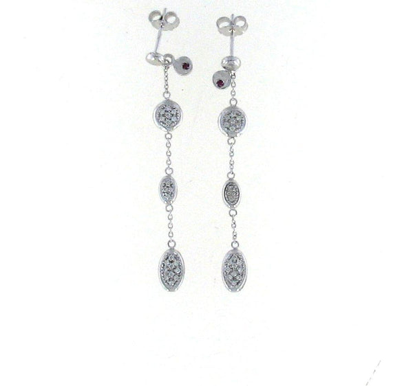 Roberto Coin White Earrings With Diamonds+Rubies