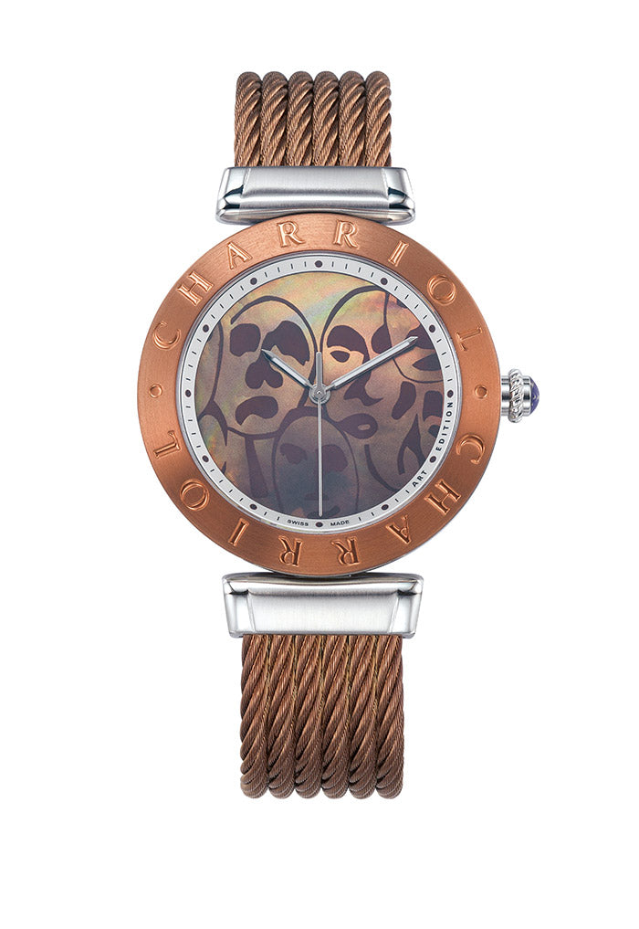 Charriol Alexandre C Art Edition Brown Mother of Pearl Human Flow Watch