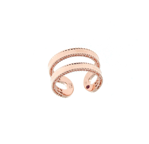 Roberto Coin Rose Ring With Ruby