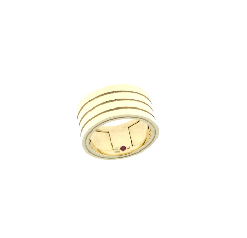 Roberto Coin Yellow Ring With Ruby