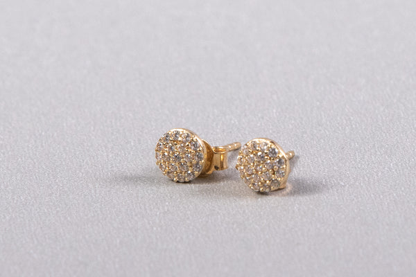 Quimera Aretes Studs Pave Zircon 18K