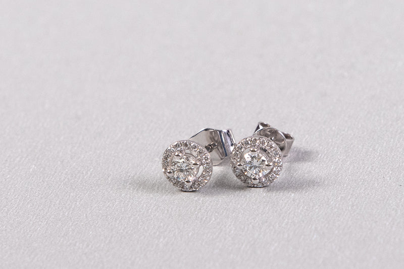 Quimera Aretes Studs Jackets Diamante Pave 18K