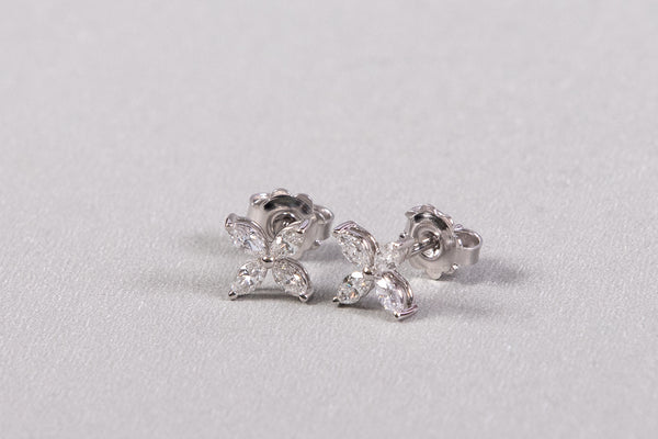 Quimera Aretes Studs Marquise Diamantes 18K