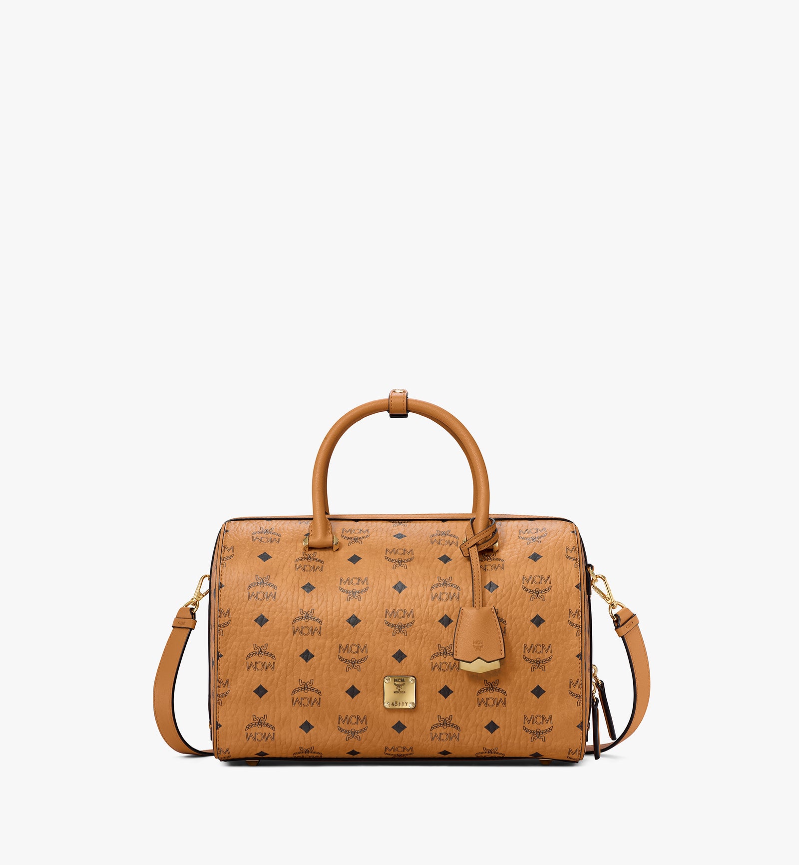 MCM Essential Boston Bag in Visetos Original Justmycloset