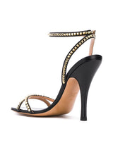 VALENTINO MICRO STUDS ANKLE STRAP SANDALS 110 MM