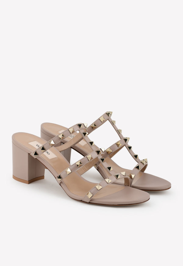 VALENTINO ROCKSTUD NAPPA LEATHER CAGED SANDALS 60 MM