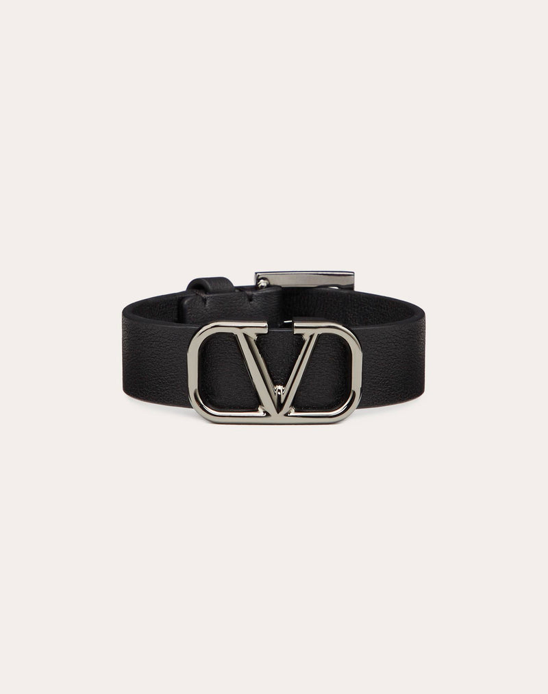 Valentino Garavani: Black VLogo Signature Bracelet | SSENSE