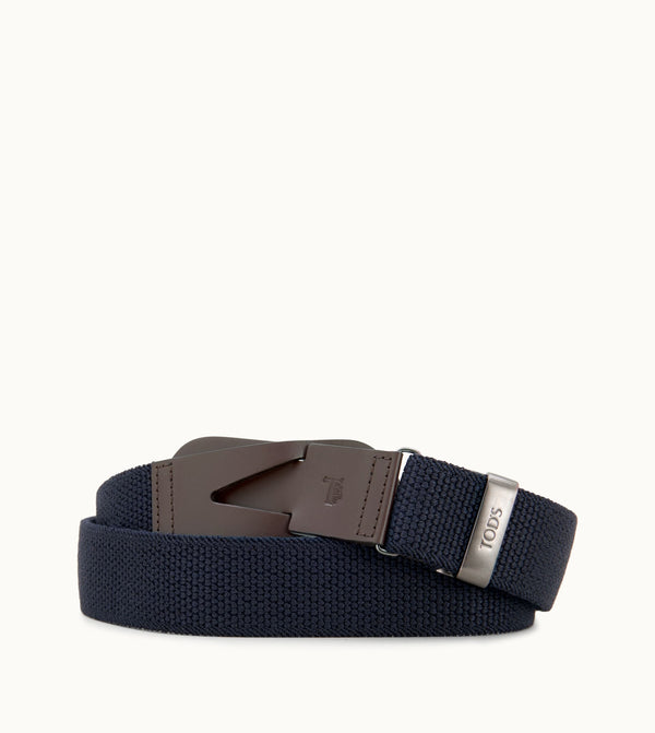 Belt in Canvas and Leather