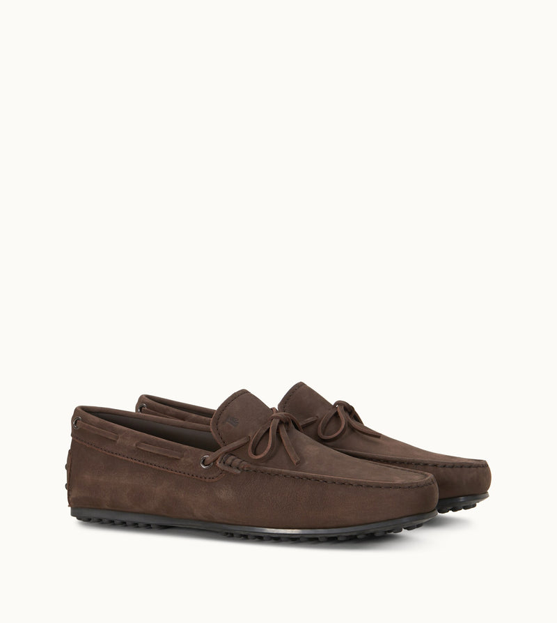 Tod's City Gommino Driving Shoes In Suede