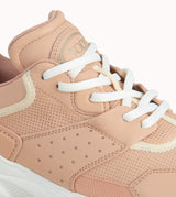 Sneakers in Leather and High-Tech Fabric